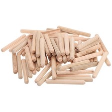 500 Pcs Wooden Dowel Pins, 6 x 50mm (0.24 x 1.97 Inch) Wood Dowels Rods