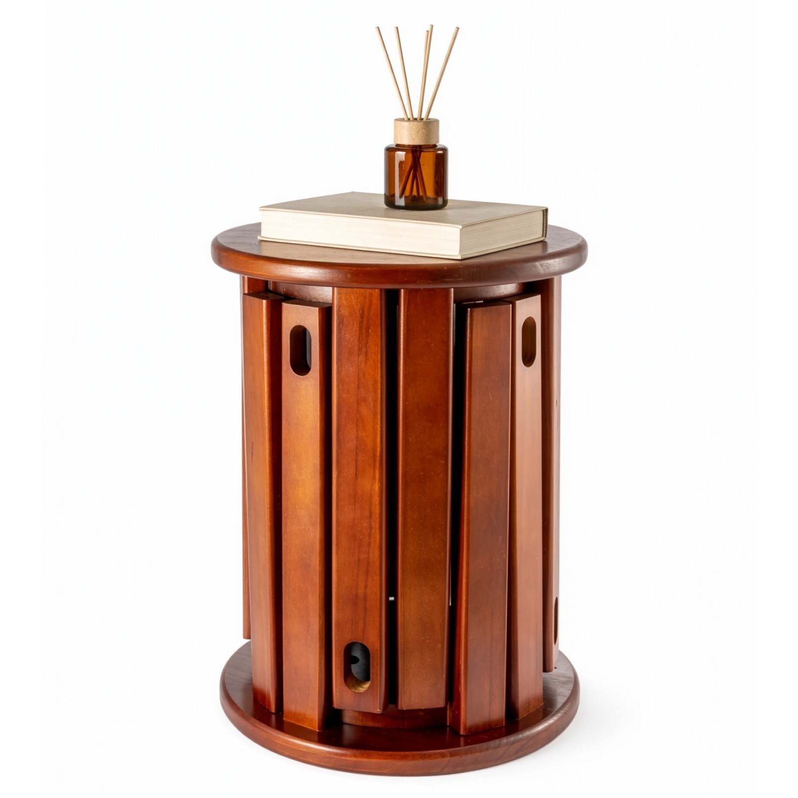 Stackable Stools Set of 4, Solid Wood Round Nesting Stool Set, Multifunctional