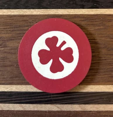 Vintage Unidentified Clover Casino Roulette Poker Gaming Chip