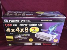 Pacific Digital NEW USB CD ReWritable Kit Hot Plug  N  Play External 4 4 8 MAC  PC