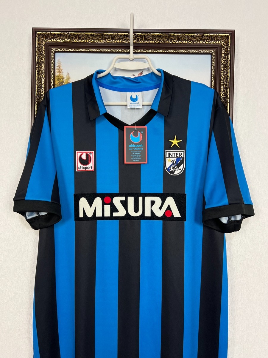 Inter Milan Soccer Jersey レトロサッカーユニフォーム Inter Milan Home football shirt 1980's Soccer Maglia Mens Jersey