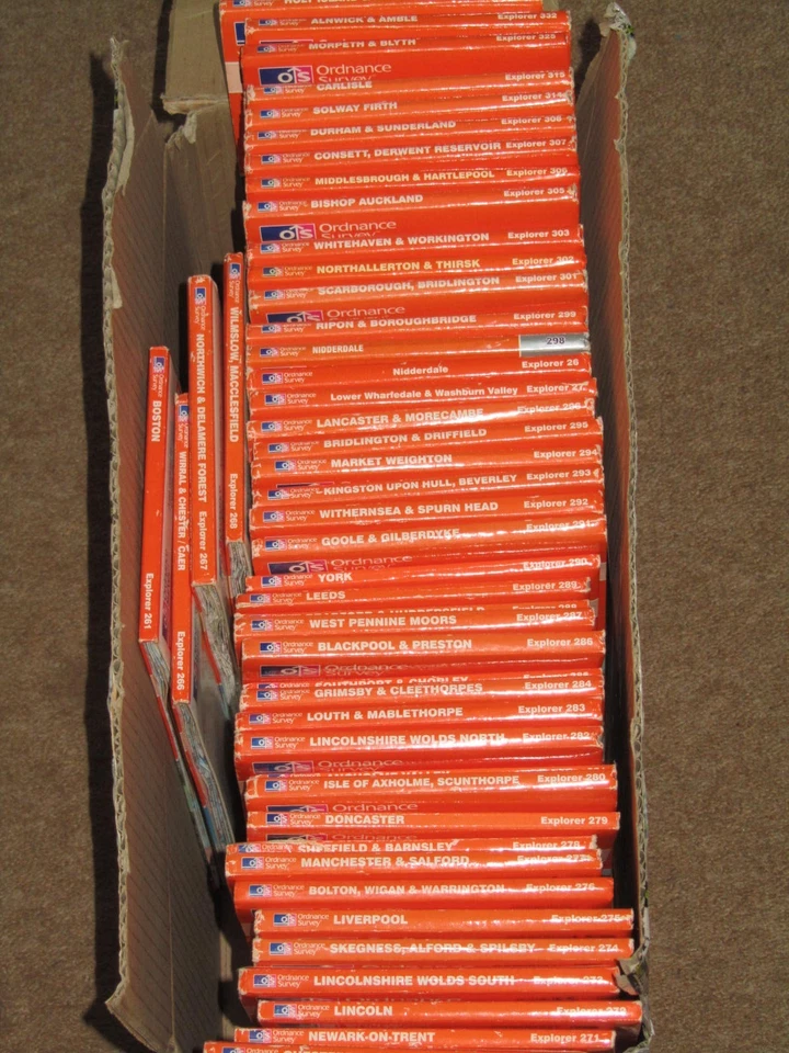 OS Ordnance Survey Explorer maps - Northern England - sheets 261-340 - vgc - Image 2 of 2