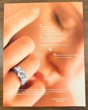 Vintage 1998 A Diamond is Forever De Beers Magazine Advertisement Print Ad