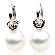 Pacific Pearls 12mm White Australian South Sea Pearl Earrings Gifts for Daughter