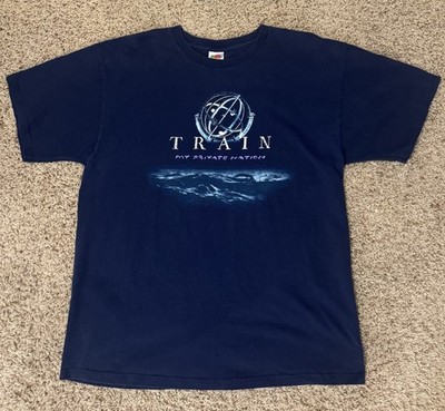 TRAIN My Private Nation 2003 CONCERT TOUR T-SHIRT XL Band Rock HTF