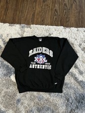 Vintage 1993 Los Angeles Raiders NFL Graphic Sweatshirt Crewneck Men  s XL BLACK