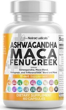 Clean Nutraceuticals Ashwagandha Maca Root Fenugreek Supplement with Tongkat...