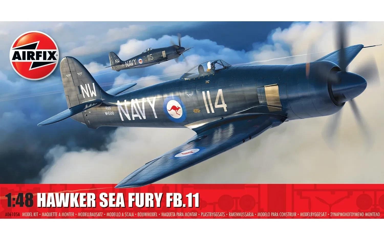 Airfix A06105a Hawker Sea Fury Fb.11 1:48 Model Kit - Image 16