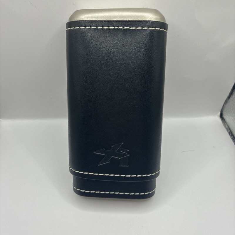 Xikar Envoy Leather Three Cigar Case - Cedar Lined - Black - 
