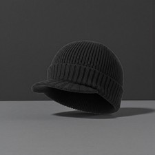 Men'  Women' Winter Plush Beanie - Windproof Breathable Warm Stretch Fit Cap