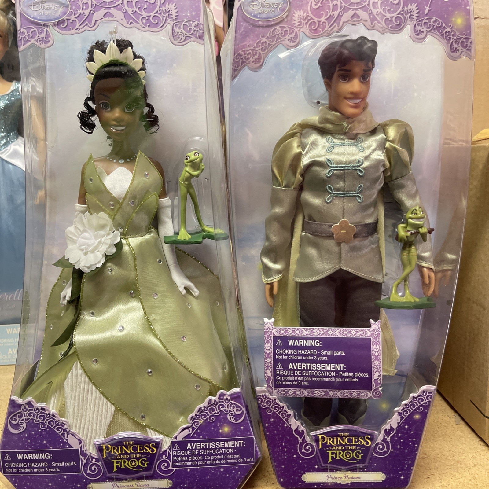 New Princess & The Frog Princess Tiana And Prince Naveen Disney store exclusive