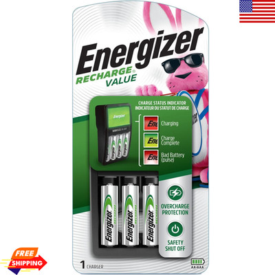Energizer Rechargeable AA and AAA Battery Charger with 4 AA NiMH Batteries