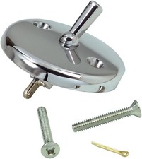 DANCO Bath Tub Overflow Plate with Trip Lever, Chrome, 2 Inches, Chrome