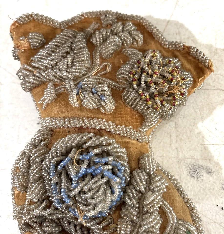 Антикварные сапоги из бисера ирокезы прихоть индейцы булавка подушка 19 век - Изображение 3 из 4