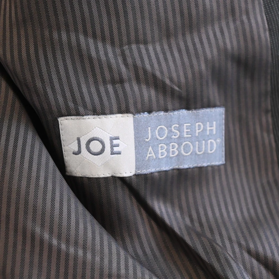 Joseph Abboud 44L 38x32 Marrón Rayas Hombres Chaqueta Pantalones Traje Foto 4 de 4