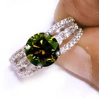 3 Ct Vvs1 Champagne Brown Round Moissanite Wedding Ring Sterling Silver Size 7
