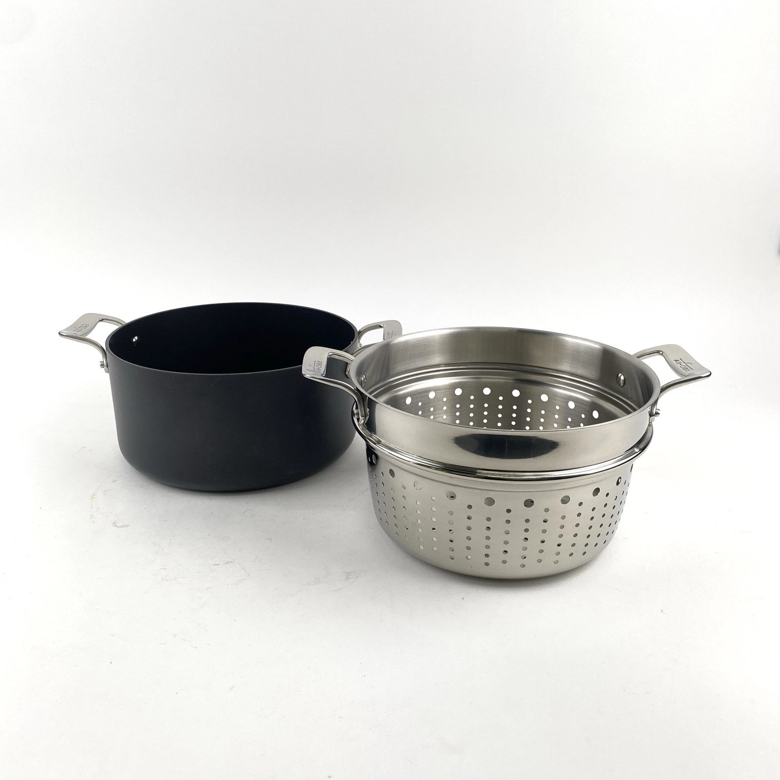 All-Clad Essentials 7 Quart Nonstick Stockpot with Strainer Insert