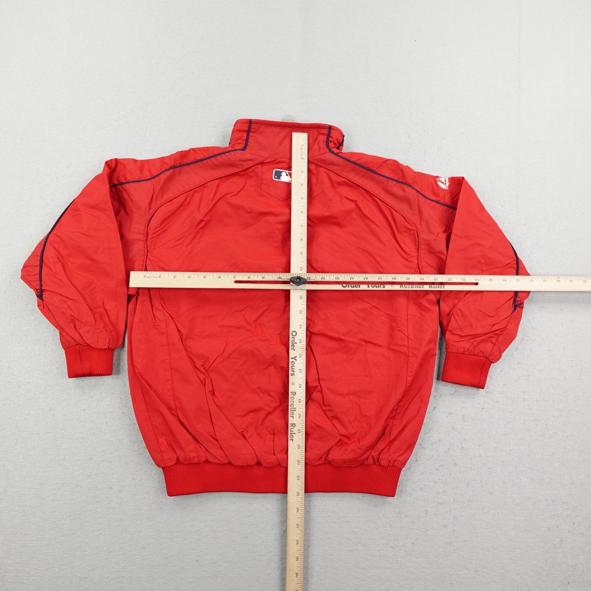 Boston Red Sox Jacket Boys Large Red MLB Baseball Majestic Dugout