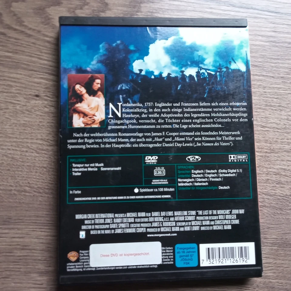 DER LETZTE MOHIKANER - Daniel Day-Lewis - Bild 2 von 2