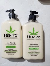 LOT OF 2 HEMPZ AGE DEFYING HERBAL BODY MOISTURIZER 17 oz NEW
