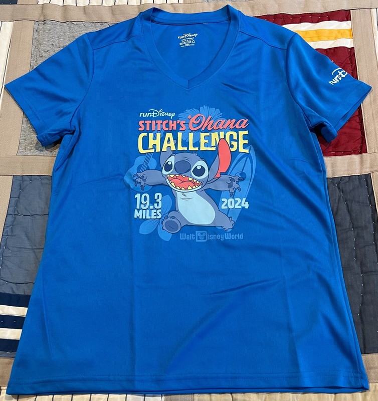 runDisney Springtime Surprise 2024 STITCH'S 'OHANA CHALLENGE (Womens M) - Used