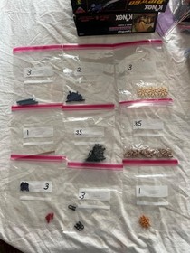 K'NEX Huge Lot: 1679+KNEX pcs, Gray Tub, 11 Boxes w/ Instructions, 5 Motors Work