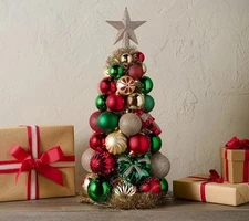 Kringle Express 24" Lit Shatterproof Ornament Tree Traditonal