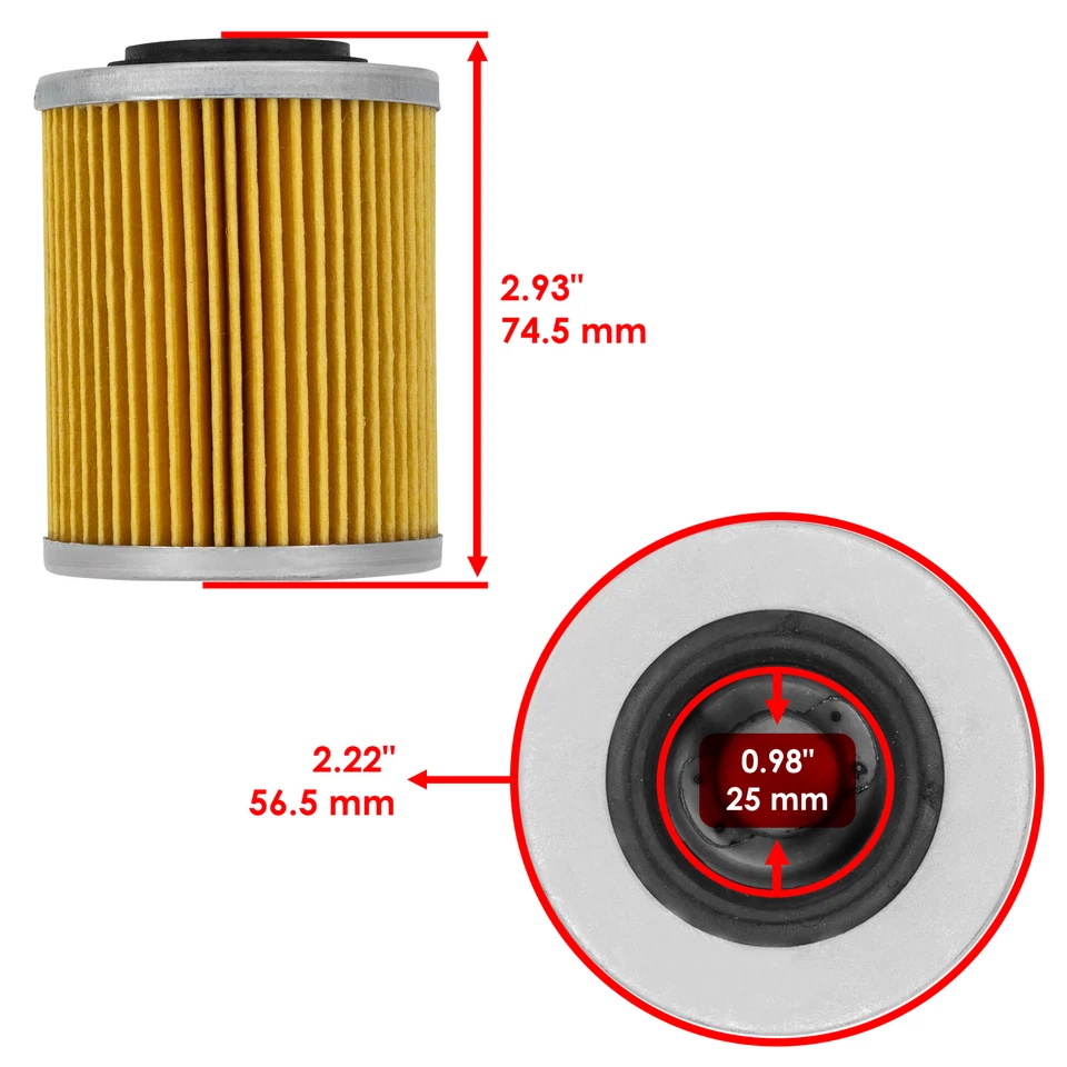 Filtro de aceite para Can-Am Outlander L 570 EFI / Max 570 EFI 2016-2018 / 711256188 Foto 2 de 4