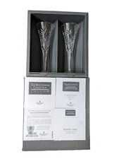 Waterford Crystal Millennium Collection Toast Of The Year 2000 Flutes HEALTH Box