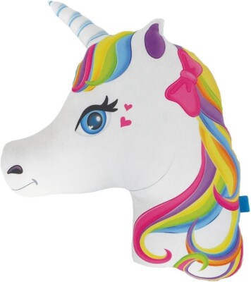 Iscream Kissen Einhorn Plüsch Kirscharoma Regenbogen Souvenir Weiß