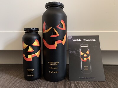 4x True Fruits Pumpkin Spice SET +LED Licht Karte Limited Smoothie 250ml & 750ml