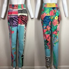 Vtg Gianni Versace 90s Floral Pants IT38