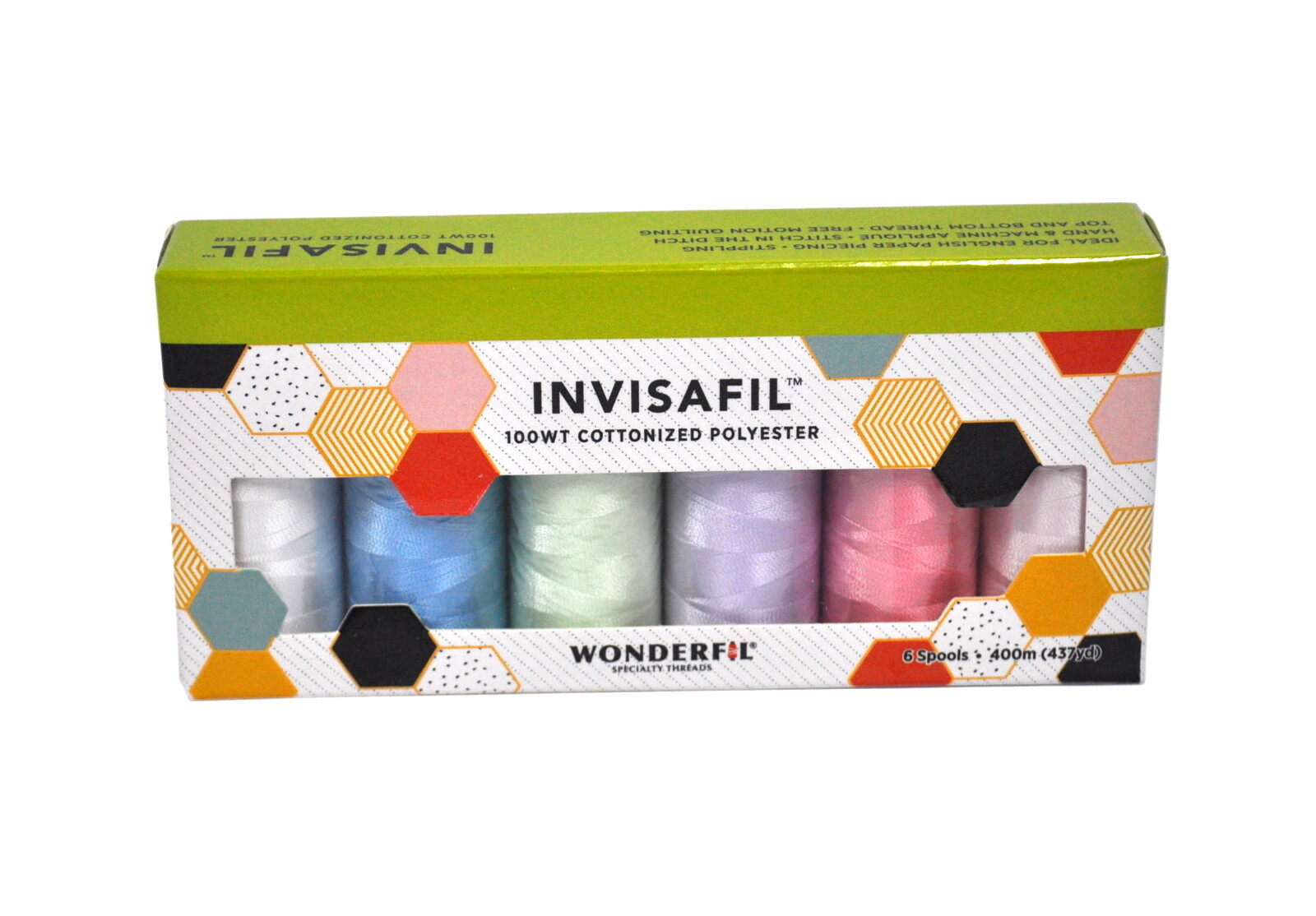 WonderFil Invisafil Cuddly Pastels Cottonized Polyester Mini Thread Pack B001