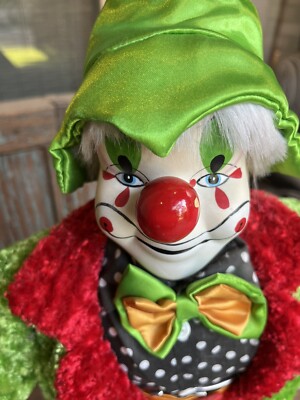 Figurine En Céramique Santa Clown Avec Cadeau - À Peindre Soi-même - Fait Main