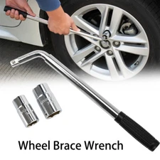 Lug Nut Wrench (17/19MM) & (21/23MM) Van Car Brace Extendable Wheel Socket Tyre