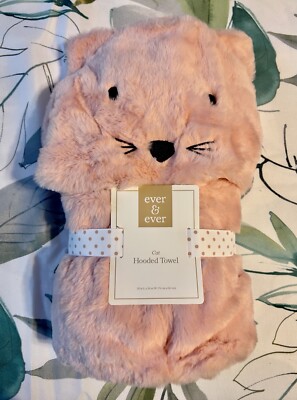 Cat Hooded Towel, Pink By Ever & Ever