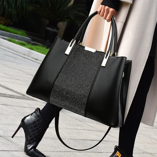 Women's Large Travel Shopping Bag Purse PU leather Handbag Tote Shoulder Bag - Bild 2 von 7