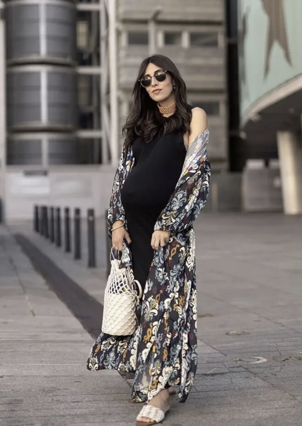 ZARA BEADED PRINTED KIMONO NAVY BLUE SIZE M UK 10/12/14 REF: 7521/054 BNWT image 3
