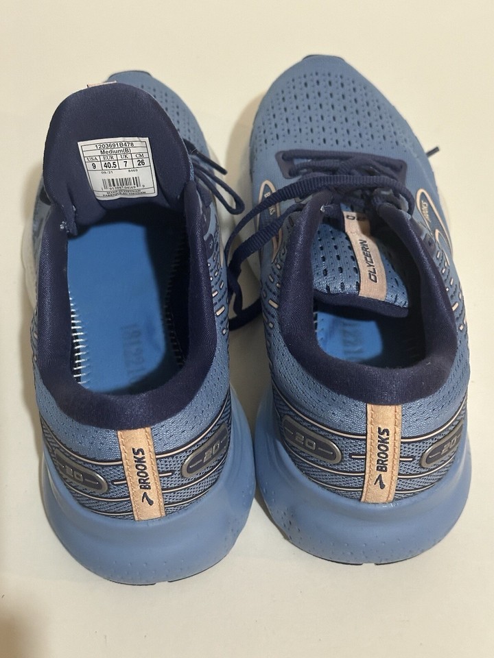 Brooks Glycerin 20 Blue Athletic Running Shoes 1203691B478 Women's Size