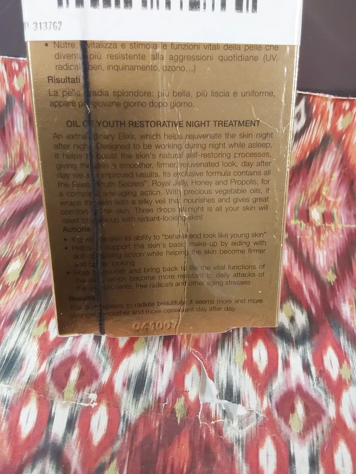 Perlier Royal Elixir Oil of Youth Restorative Night Treatment 0.84oz New Sealed - Image 3 of 3