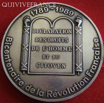 CINQUIÈME RÉPUBLIQUE Médaille, Bicentenaire de la Révolution, Comité de