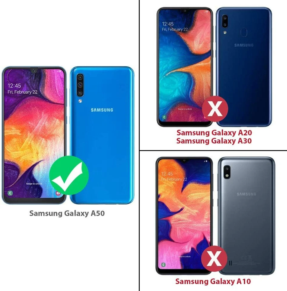 Funda para teléfono Samsung Galaxy A30/A50, soporte delgado + vidrio templado Foto 2 de 4