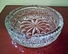 Vintage Cigarette Crystal Glass Ashtray