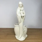 Haeger Mary Madonna Child Planter Vase 11" Figure Satin Ivory Religious Vintage