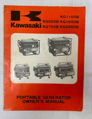 #ad Kawasaki 99920 2004 Portable Generator Owner#x27;s Manual $14.40