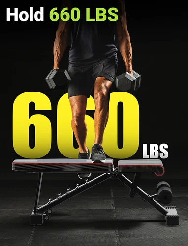 Multi Exercise Adjustable Folding Fitness Workout Bench with 7 Positions Fitness - Picture 30 of 51