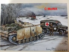 Postkarte (StuGIII mit US-Sani), Wehrmacht, Panzer, US-Army, 2.Weltkrieg, WW2