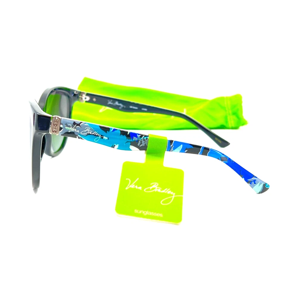 Gafas de sol Vera Bradley VB Carson camufladas florales monturas azules multicolores lentes grises Foto 3 de 4