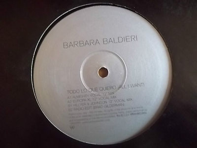 BARBARA BALDIERI - TODO LO QUE QUIERO - 12'' RECORD - R*STR RECORDS - 12RSTRP1