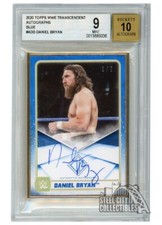 Daniel Bryan 2020 Topps Transcendent WWE Blue Autograph Card 3/5 BGS 9